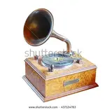 stock-photo-antique-phonograph-retro-old-gramophone-with-horn-speaker-for-playing-music-over-...webp