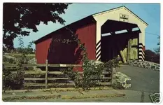 Lancaster Covered Bridge Antique Postcard.webp