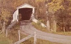 lancasteroregonPA Nolt\'s Point Mill Covered Bridge Built 1867 Postcard.webp