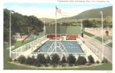 MCKEAN COUNTY Postcard ALLEGANY PA Community Park Swimming Pool.webp