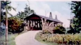 tioga!1910 POSTCARD OLD COVERED BRIDGE Waltrous, above Pine Creek, WATROUS.webp