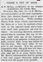Gold Treasure Found- Kokomo Daily Tribune December 13, 1897.JPG