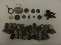 MY MATES BEST FINDS,RING BROACH TOP LEFT,FIGURINE TOP RIGHT.JPG