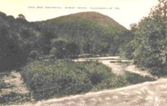 LYCOMING COUNTY HUGHESVILLE PA Dam & Swimming, Shady Nook 1935 unused.jpg