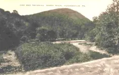 LYCOMING COUNTY HUGHESVILLE PA Dam & Swimming, Shady Nook 1935 unused.webp