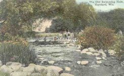 WISCONSIN Hartford Old Swimming Hole 1917 postcard WI.jpg