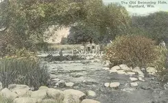 WISCONSIN Hartford Old Swimming Hole 1917 postcard WI.webp