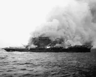 USS Lexington abandoned And Burning.webp