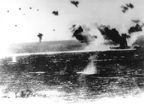 USS Lexington Photographed From Japanese Aircraft After Being Struck By Bombs.webp