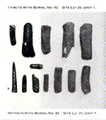 Closeup of flint chipping tools.webp