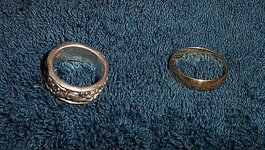Gold Ring compared to Heavy Silver Ring.jpg