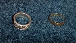 Gold Ring compared to Heavy Silver Ring.webp