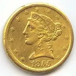 $5 Dahlonega Gold Obverse.webp