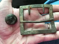 Georgia Frame Buckle and Virginia State Seal button cleaned .webp