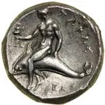 Calabria, Taras, c. 302-272 BC. AR Didrachm.webp Calabria, Taras, c. 302-272 BC. AR Didrachm.webp