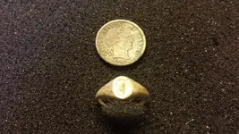 1914 Barber Dime and Ring.webp