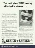 1930s-usa-schick-magazine-advert-EXPNH7.webp
