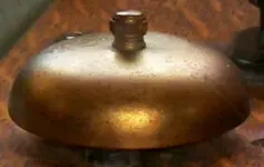 Western Electric Company 329W Tiger Oak Wall Telephone bell.webp