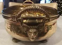 Rare-Vintage-Hammered-Brass-Paw-Foot-Pot-Planter-_1.webp
