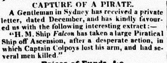 Sydney Herald nsw Monday 2 May 1831, page 4 capture of a pirate off ascention.webp