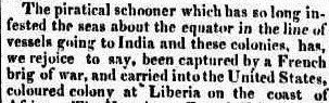 Hobart Town Courier Tasmania, Friday 21 September 1832, page 3 pirate captured 17 pirates exe...webp