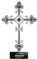 Elegant-Brushed-Metal-Fleur-De-Lis-Wall-Cross.webp
