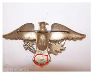 Vintage 1940's Coro Spread Eagle Pin Brooch Three Arrows Olive Branch Signed #543546611.webp