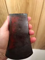 red paint axe head stamped E 002.webp