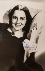 Olivia de Havilland Signature Gone With The Wind.webp
