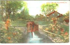!Old Canal Lock WIlliamsport PA vintage art postcard!.jpg
