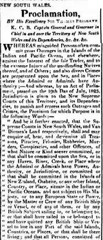 Sydney Gazette and New South Wales Advertiser Thursday 27 May 1824, page 1 P1.webp