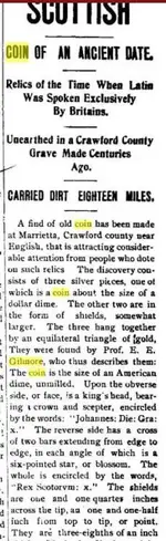 Scottish Coin found in Mound 1899.webp