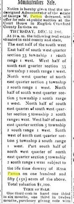 Geo W Patton Land for sell Oct1901.webp