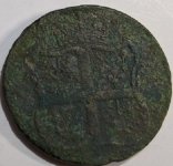 Reverse view of a 1773 Virginia Half Penny found 06-06-2020 Berryville Virginia II.jpg
