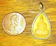 Sitting Buddha 24k Hammered Gold Ivory carved.webp
