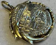95 Silver coin replica in Sterling Dolphins bezel pendant 9 point 5 grams capture 4.webp
