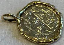 95 Silver coin replica in Sterling Dolphins bezel pendant 9 point 5 grams capture 3.webp