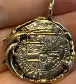 95 Silver coin replica in Sterling Dolphins bezel pendant 9 point 5 grams capture.webp