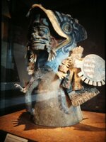 INAH, Aztec clay statue of warrior.JPG