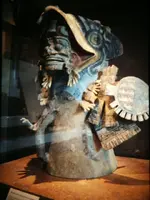 INAH, Aztec clay statue of warrior.webp