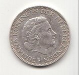 1959 Silver 2.5 Guilders Coin0001.JPG
