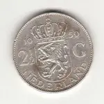 1959 Silver 2.5 Guilders Coin0002.webp