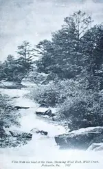 !1900s BW View from Dam, Wolf Creek, Pottsville,.webp