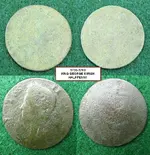 1736-60 Irish KGII Halfpenny Bef n Aft.webp