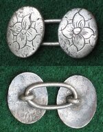 Colonial Silver Flower Design Cufflinks.jpg