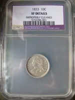 1833 dime in holder.webp