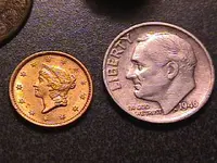 1854 $1 and 1946 Dime Obverse.webp
