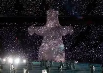 giant polar bear. opening ceremonies.webp
