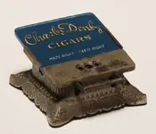 Charles Denby Victorian Cigar Cutter with glass insert;.webp