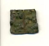 DESOTO GILT BRASS PIECE BACKSIDE WITH SALT CRYSTALS IN ARROW.webp